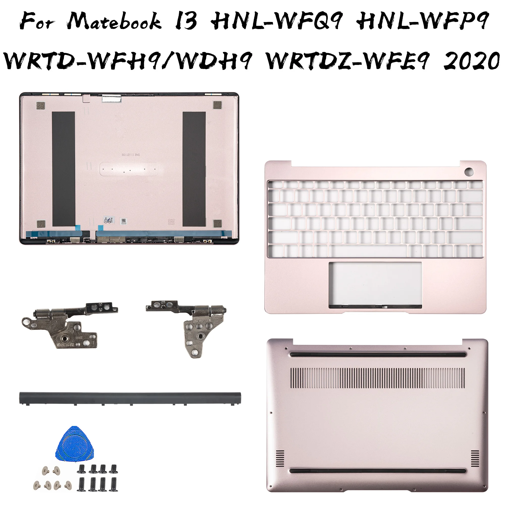 

NEW Laptops Parts For Huawei MateBook 13 WRTD-WDH9 WFQ9 WFD9 HNL-WFQ9 HNL-WFP9 LCD Back Cover/Hinge Cover/Palmrest/Bottom Pink