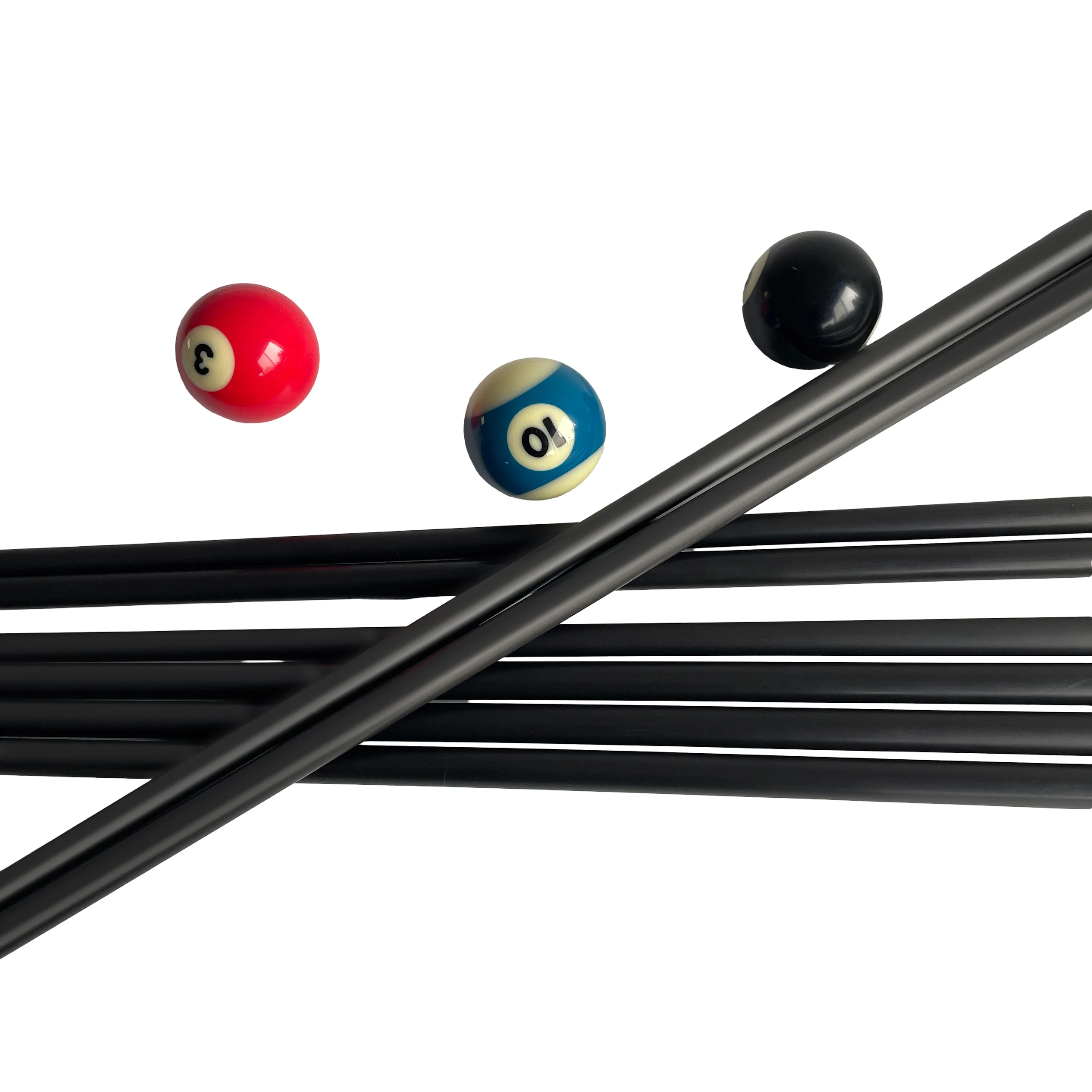 

SW Factory custom carbon fiber cues for pool and snooker.