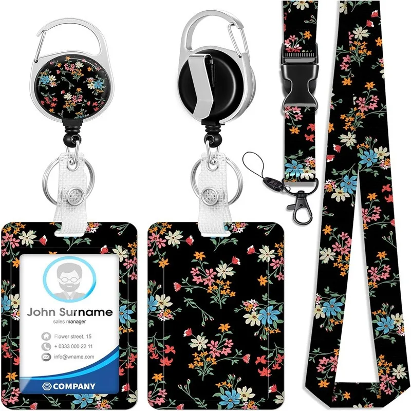 Work Office Badge Holder Fashionable Badge Holder Retractable Reel  Id Card Protector for Work School Professionals Badge