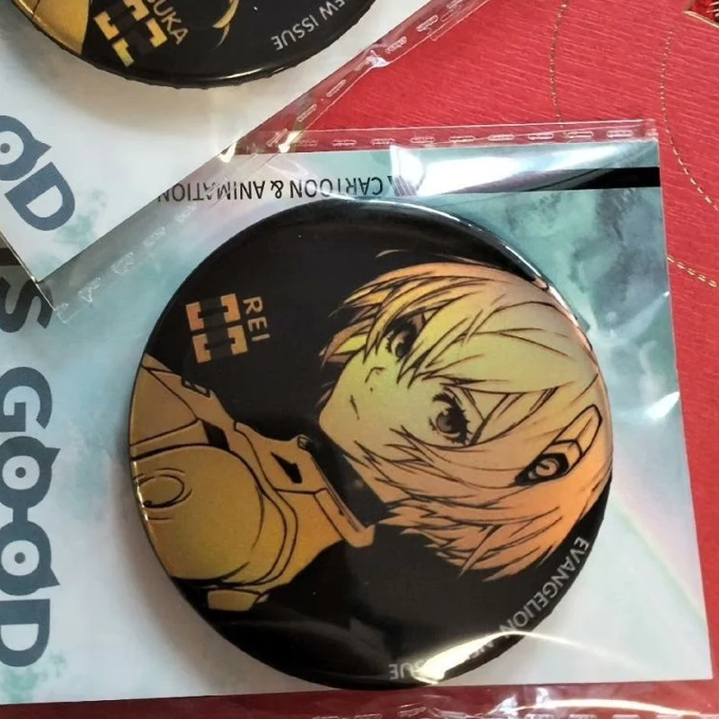 NEON GENESIS EVANGELION Anime Black Gloden Broche EVA Rei Asuka Metalen Badge Rugzak Kleding Decoratie Accessoires Fans Geschenken