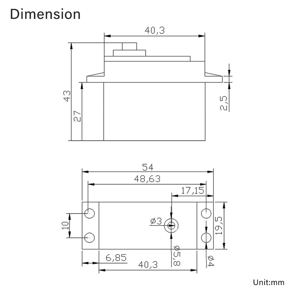 1/2/4/6/10pcs13kg 15kg servos de metal digital mg995 mg996 servo motor de engrenagem de metal para uno braço robótico carro helicóptero rc para arduino
