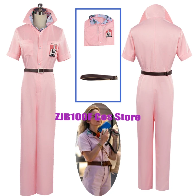 

Film Jody Moreno Cosplay Anime Fall Guy Cosplay Costume Pink Jumpsuit Belt Set Halloween Carnival bodysuit Outfit for Women