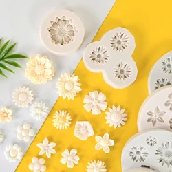 3D Daisy Flower Series Mold Fondant Craft Cake DIY Decoration Baking Pastry Chocolate Sugar Cake Tool Multi-Styles Flower Moulds