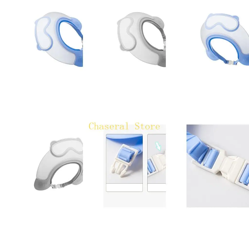 

E7CE Toddler Shampoo Shower Caps Empty Top Bathing Hat 6M to 6T Kids Bathing Headgear Full Protections