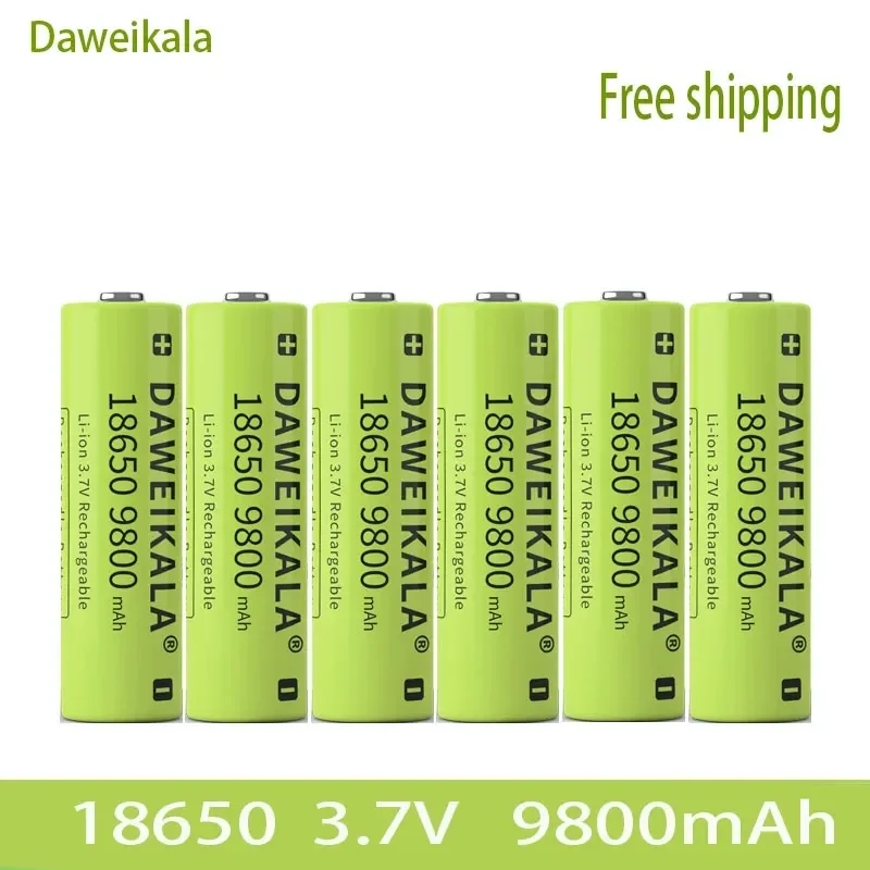 18650 Li-ion Rechargeable Battery 3.7V 9800mAh High Capacity Cell For Flashlight Torch Headlamp Reliable Power Stable Output