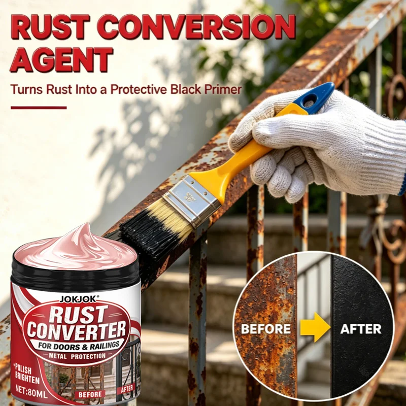Metal Rust Converter - Deeply Penetrates and Covers Old Rust to Reduce Further Corrosion - Applies Evenly with Strong Adhesion