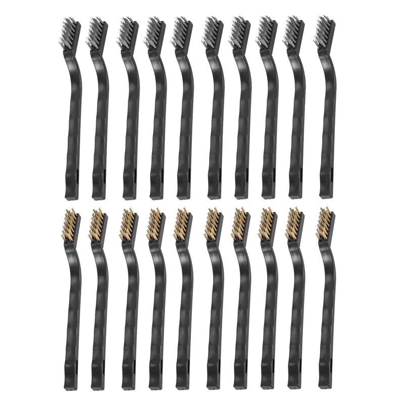 

20 Pcs Wire Brush Metal Brush For Cleaning Welding Slag And Rust Scratch Brush Curved Handle Slag Brush Wire Rust Brush