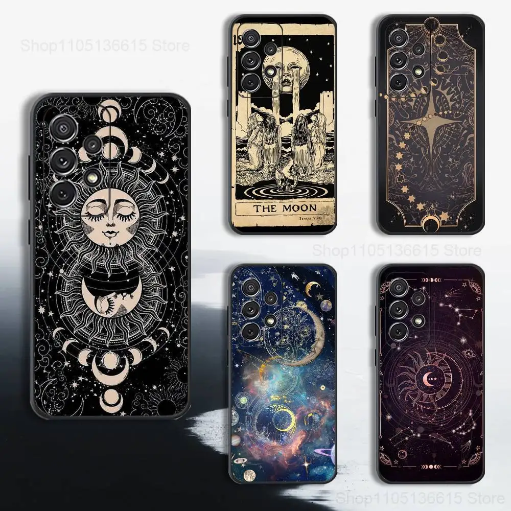 

Cards Mystery Tarot Totem Phone Case For Samsung S25,S24,S23,S22,S21,S20,S10,S9,Ultra,Plus,Lite,FE,Soft Silicone Black Cover