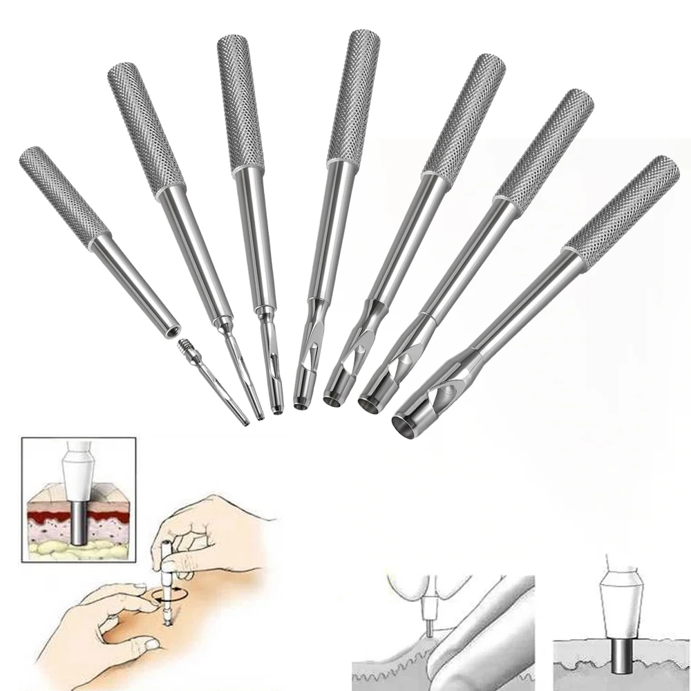 Sterilized Biopsy Dermal Punch Punches Body Piercing Tool Easy Use Professional Dermal Anchor Punch for Skin Piercing 1.5mm-6mm