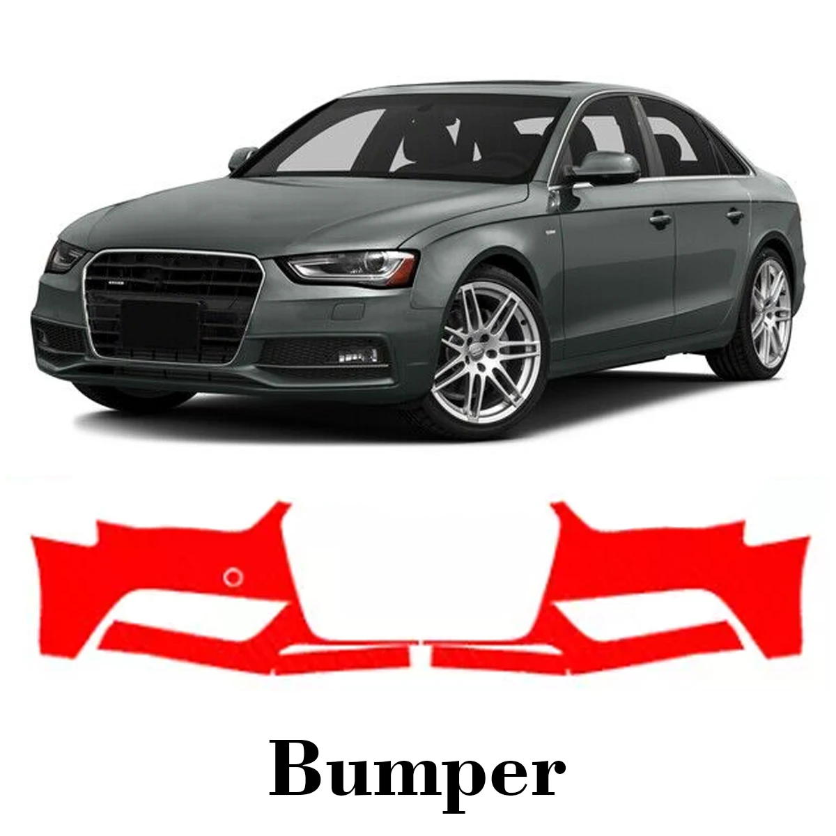 

Автомобильная предварительно вырезанная защитная пленка для краски, передний бампер, защита от царапин, внешний ТПУ PPF для Audi A4 2013-2016