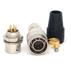 Hirose 6-pin plug socket HR10A-7P-6P HR10A-7R-6S connector, mapping equipment electronic equipment power cord