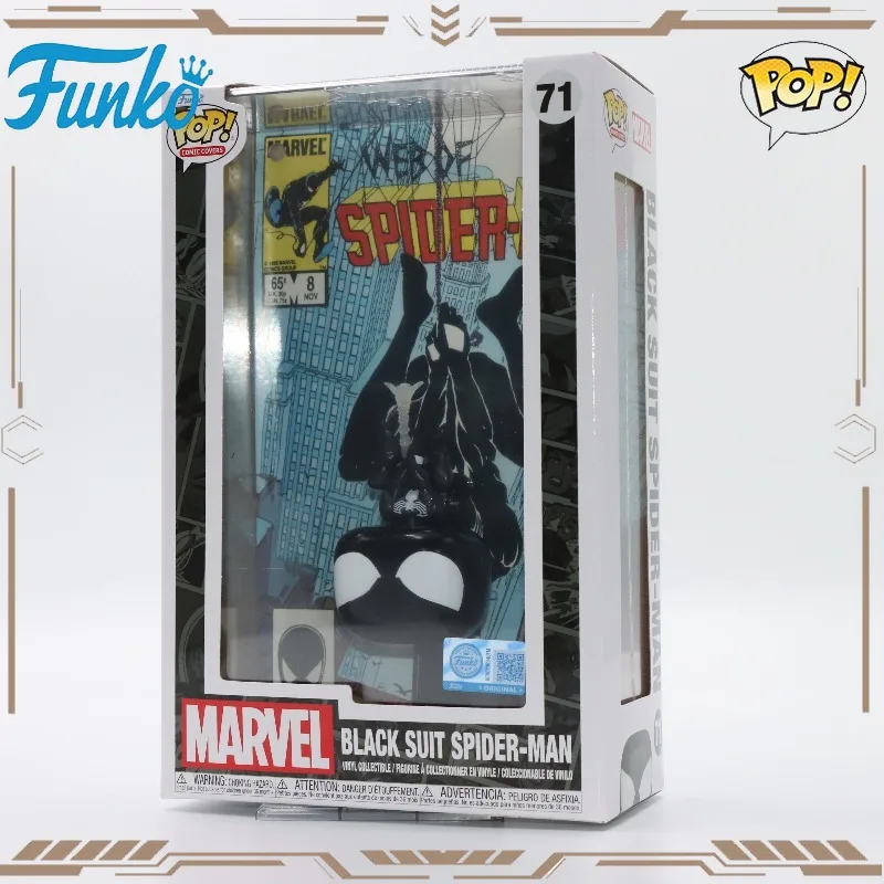 

FUNKO POP Original Marvel Anime Figure Black Suit Spider-Man Action Figure Toys for Boys Girls Gift Collectible Model Ornaments