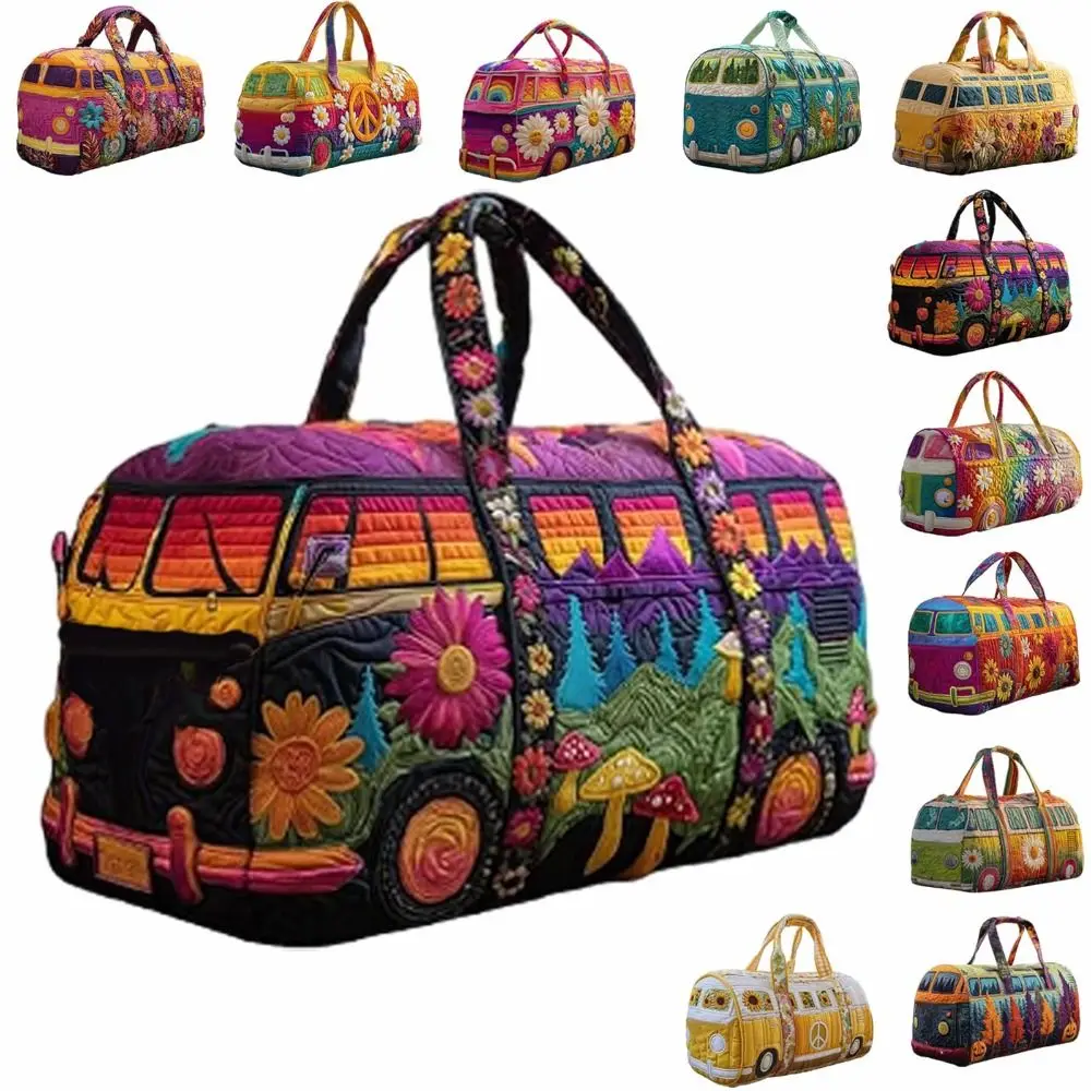 Adjustable Strap Quilted Duffle Bag Large Capacity 3D Quilting Craft Short-distance Handbag Tote Bags Travel Duffel Bag view 3