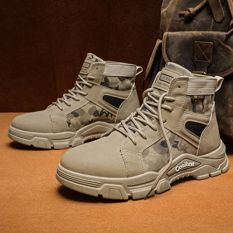 

Новые мужские ботинки, кожаные непромокаемые ботинки на шнуровке, мужские зимние модные легкие ботильоны, мужская зимняя повседневная нескользящая обувь