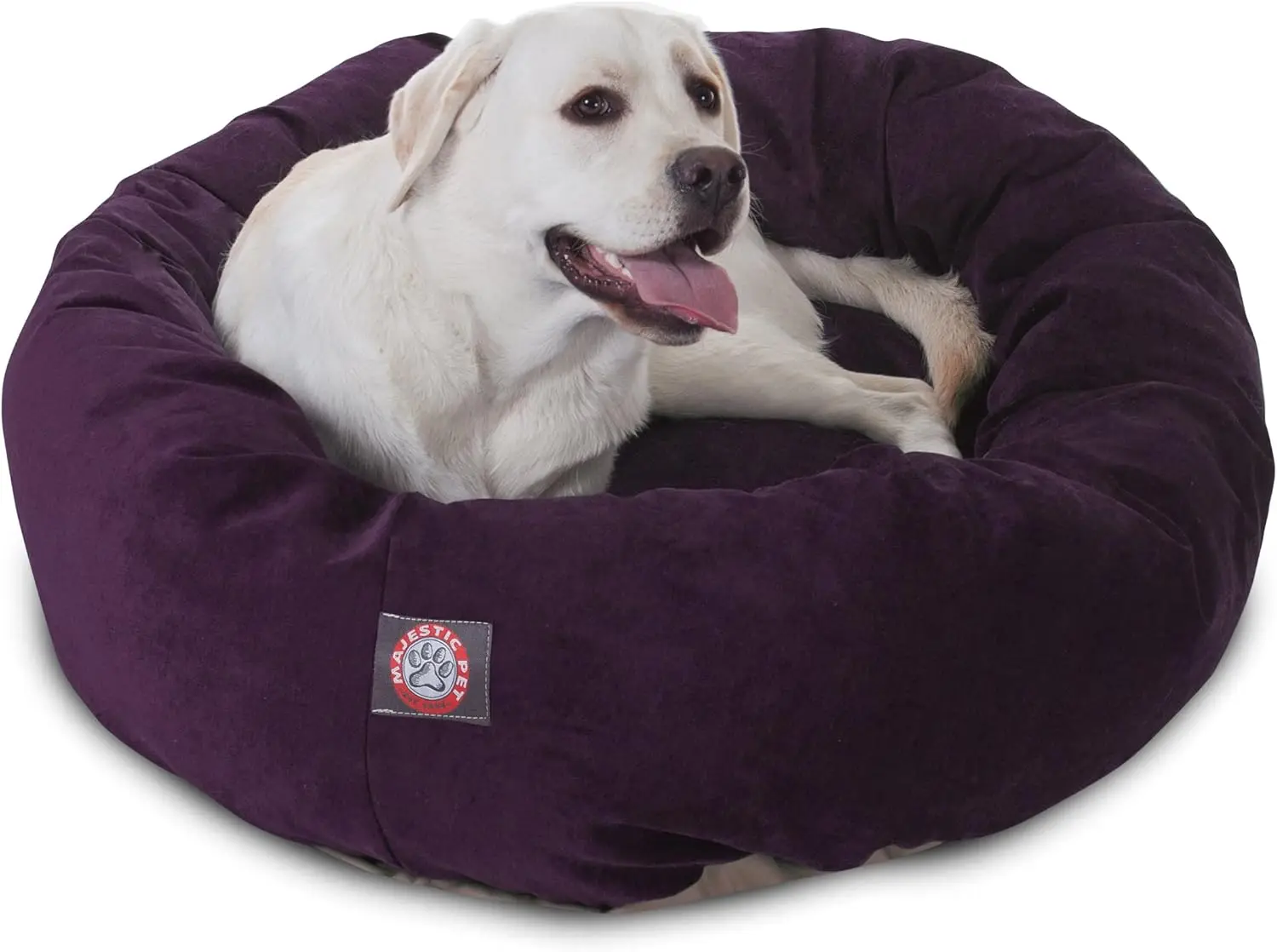 

40 H Micro Velvet Calming Dog Bed Washable 40X29X9 (Inch) – Cozy Soft Round Donut Dog Bed With Spine For Head Support - Pet Bed