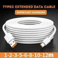 USB C 66W Fast Charge Cable 1M 2M 3M 5M 8M 10M 12M Type C Port Device Universal Data Cable for Huawei Xiaomi Samsung Camera PS5