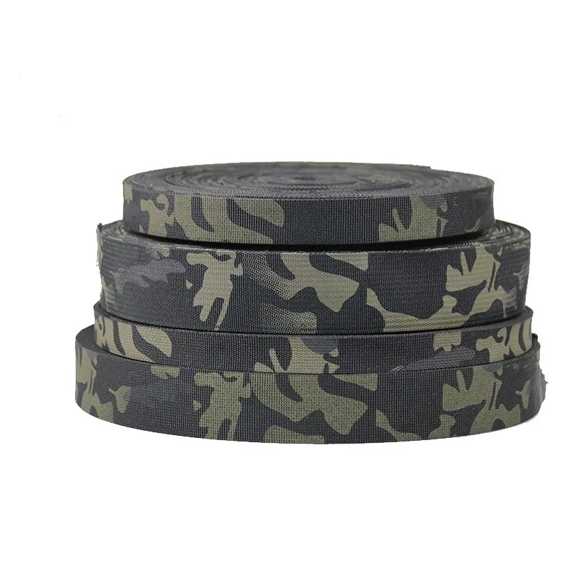 1 Meter Multicam Black MCBK Camouflage Webbing Non-elastic Strips DIY Waistband Molle Fabric Accessory