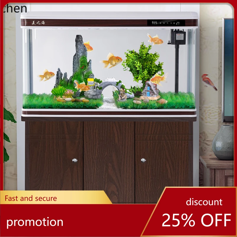 

CZ household desktop medium-sized rectangular glass floor-to-ceiling large lazy aquarium box without replacement