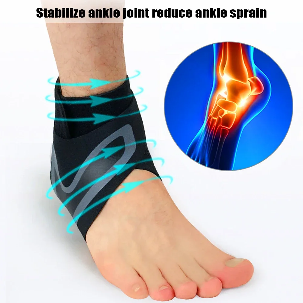 1 Pair Ankle Protectors Breathable Adjustable Compression Ankle Sleeves For Sports Running Soccer Basketball Ankle Protectors