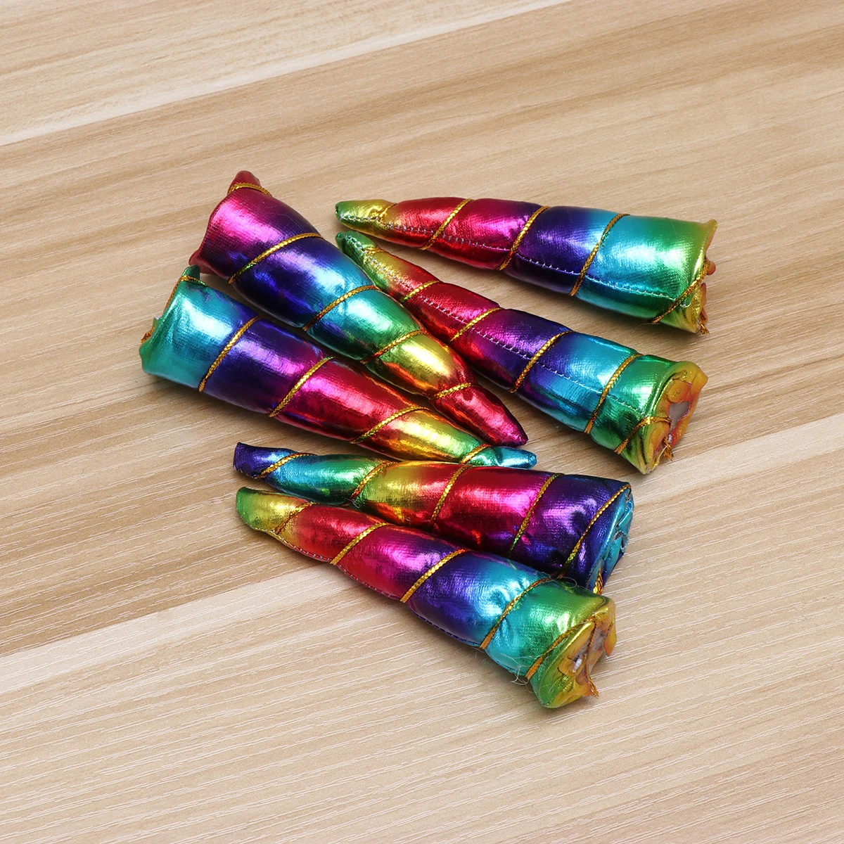 

12 Pcs Rainbow Unicorn Headdress Hair Ribbon Decorative Band Girls Child Accessories Cosplay Party Halloween Photo Prop