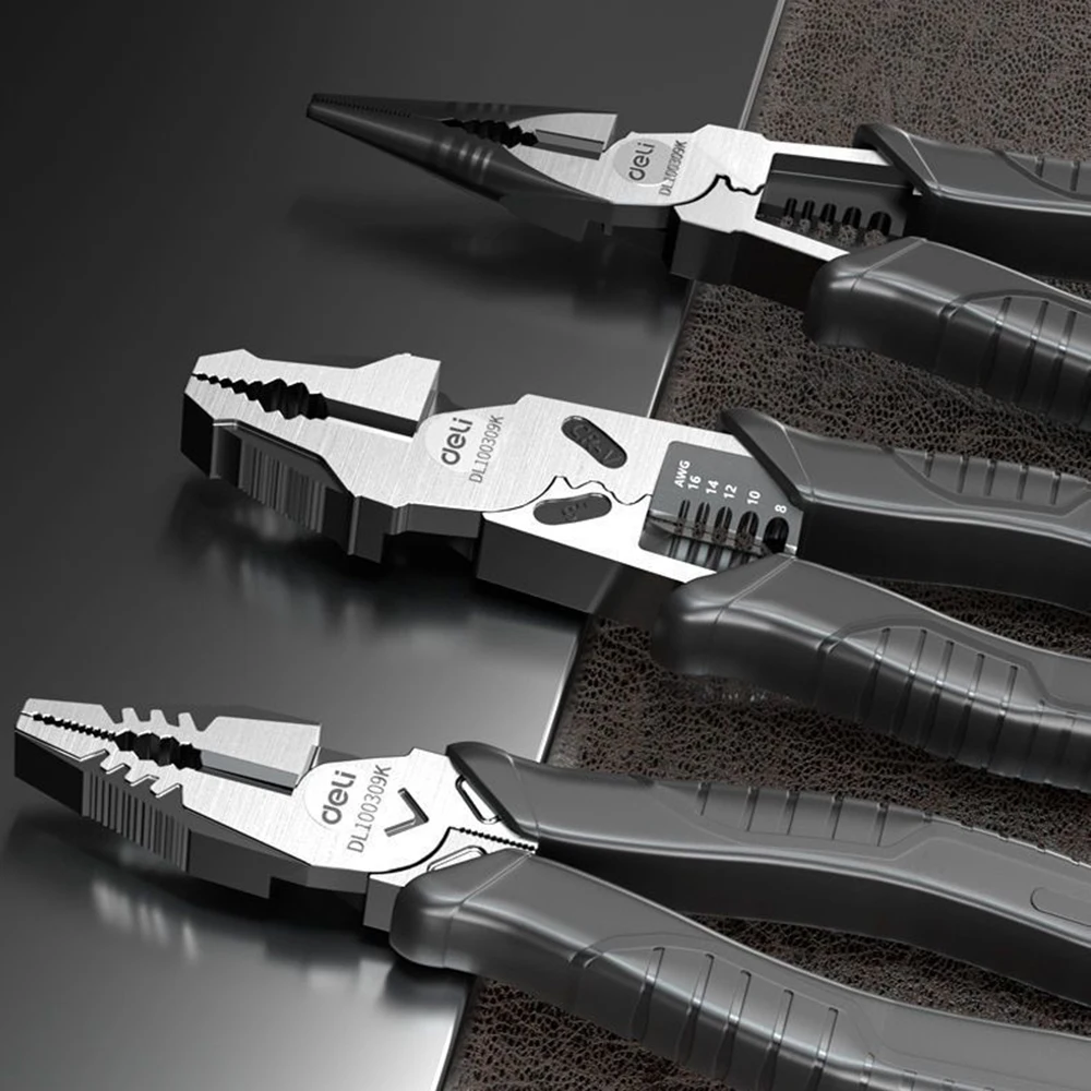 6/8/9-Inch Heavy Duty  Alloy Steel Wire Cutter Needle Nose Plier for Electrician, Industrial Multifunction Labor-Saving Tools