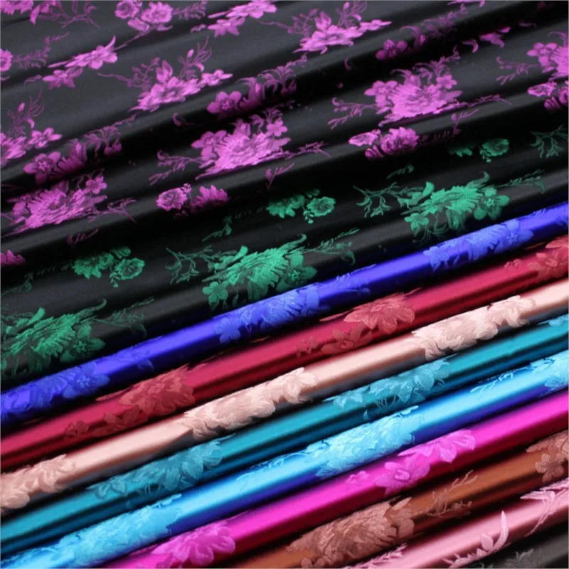 Cheongsam de estilo chino, trajes étnicos acolchados de algodón, decoración, tela antigua de seda brocada jacquard