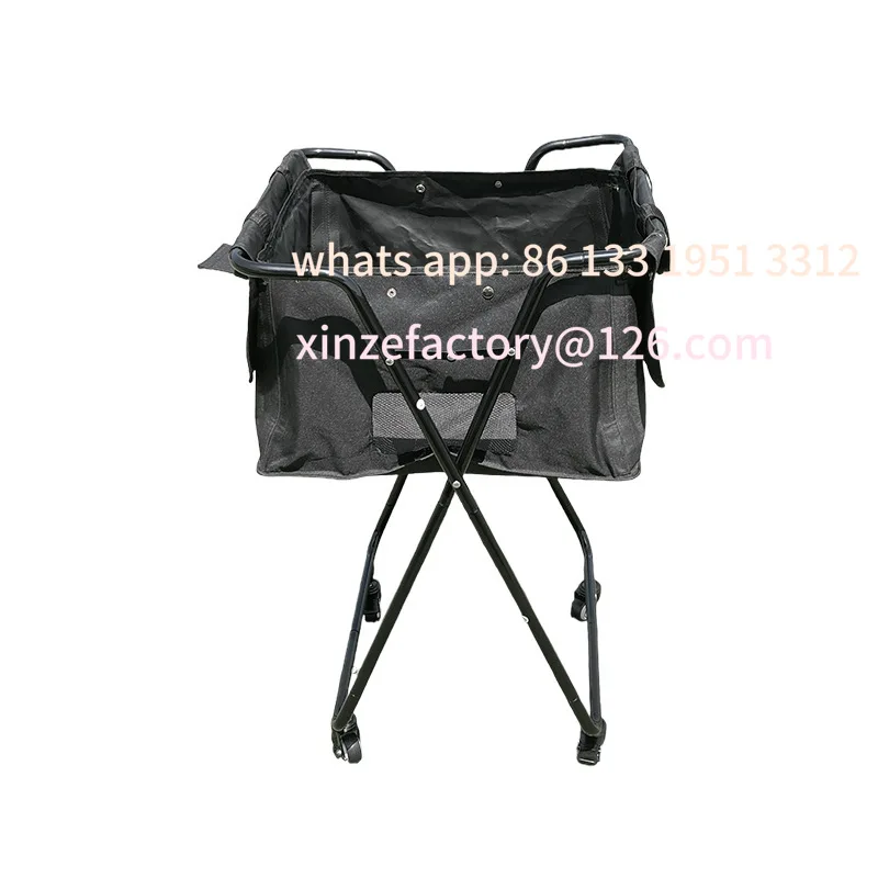

Portable Folding Storage Tennis Pickles Baseball Pickup Cart Ball Collector Accessories Large Capacity Cart