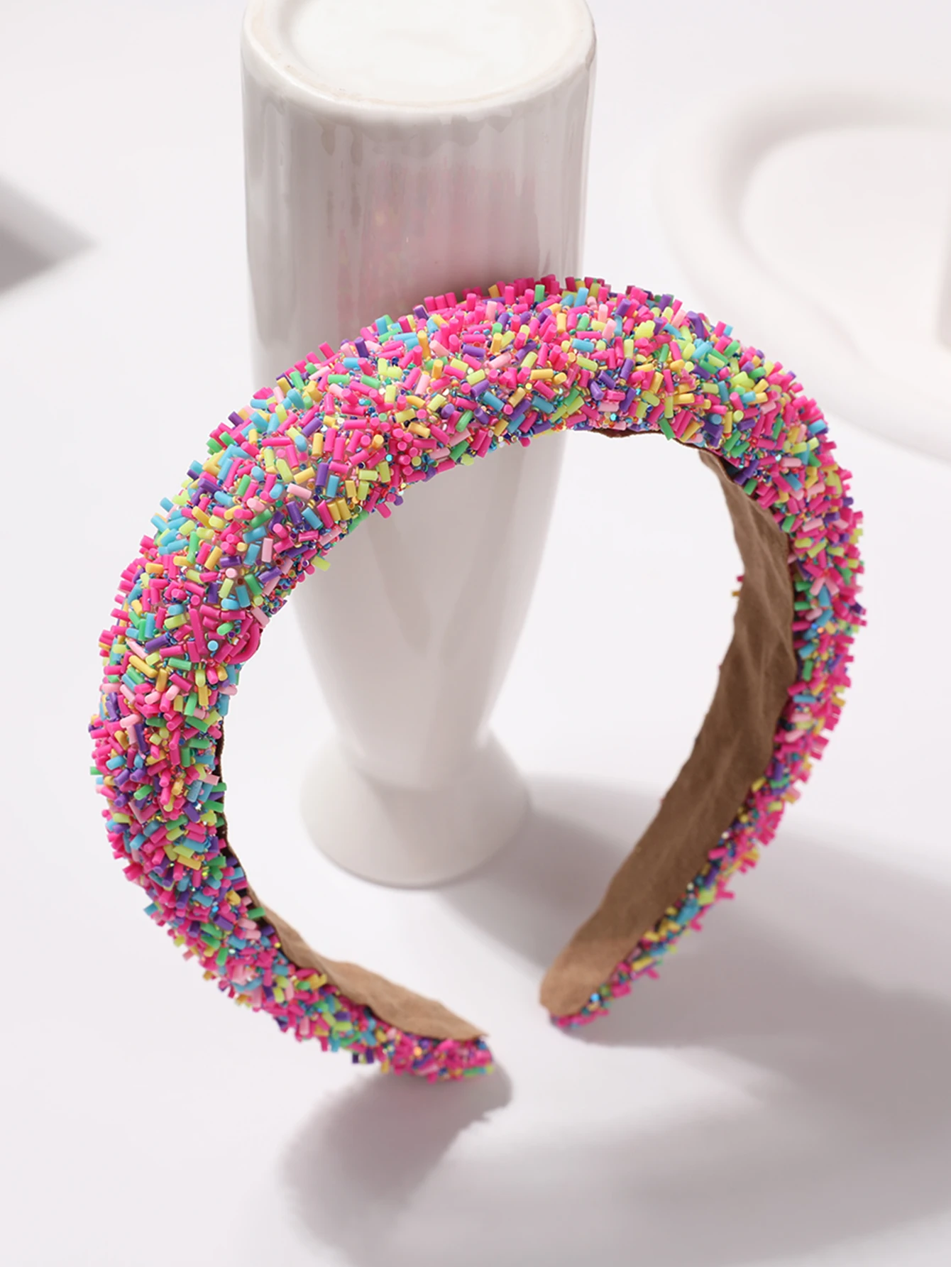 Handmade colored doughnuts acrylic hairband sweet fashion personality high skull top headdress niche headband female headdress