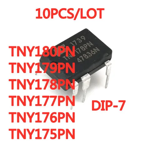 10 개/몫 TNY180PN TNY180 TNY179PN TNY179 TNY178PN TNY178 TNY177PN TNY177 TNY176PN TNY176 TNY175PN TNY175 DIP-7 전원 칩