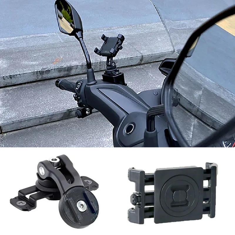 Brake Fluid Cover Mobile Phone Holder Scooter Expansion Oilcan Cap Mount For 40.5-61.5mm Motorcycle Pump Cover Support