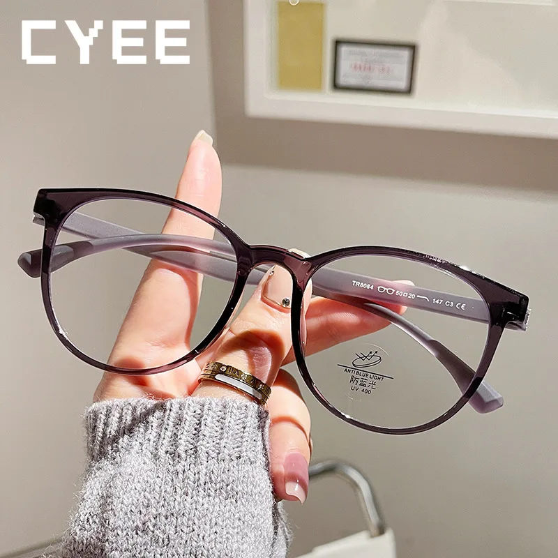 

CYEE Oval Fashion Reading Eyegiasses Blue Light Blocking High Quality Eyewear Customization Myopia Prescription Optical Glasses