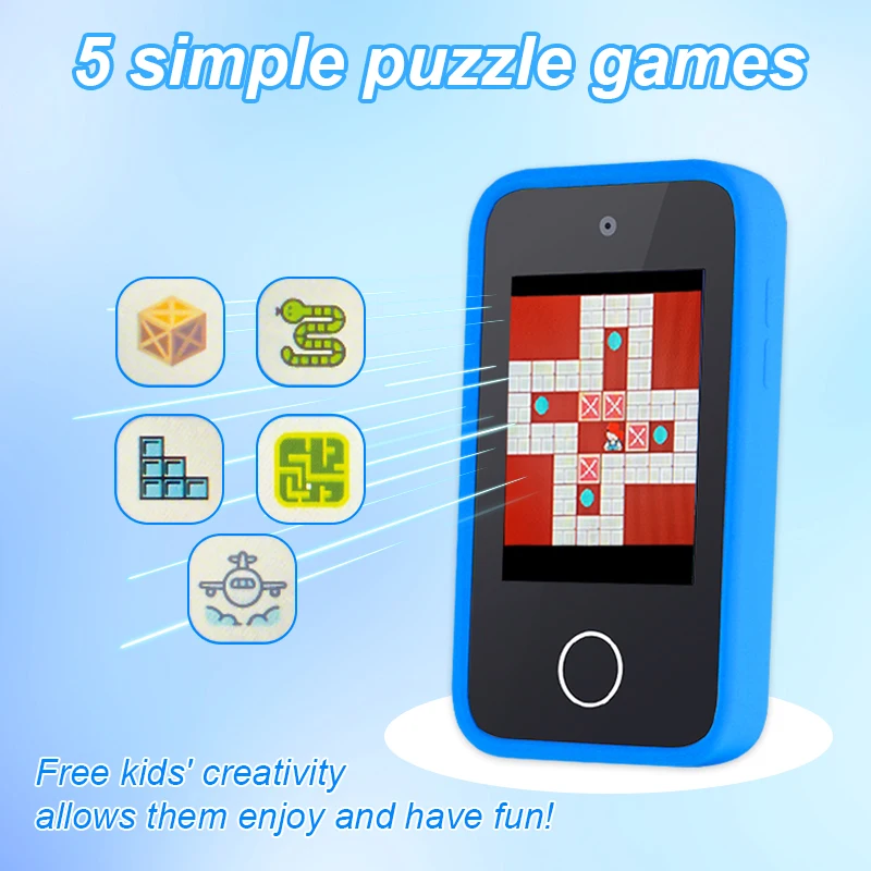 Children's puzzle mobile toy, 2.8-inch high-definition screen, music, photography, video recording, puzzle games, habit cultivat