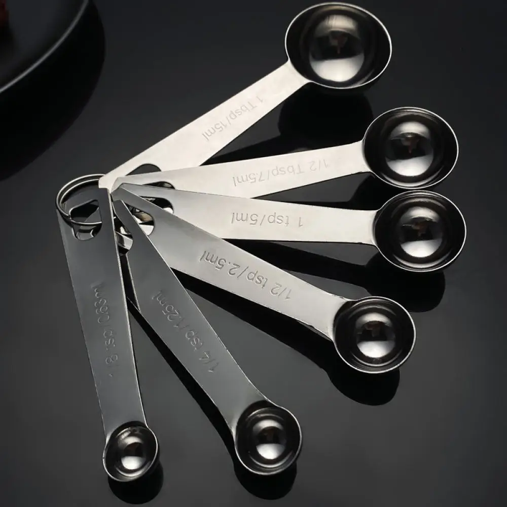 High Grade Metal Measure Spoons Set Kitchen Baking Accessories Accurate Scale Gadgets For Precise Cooking Ingredients