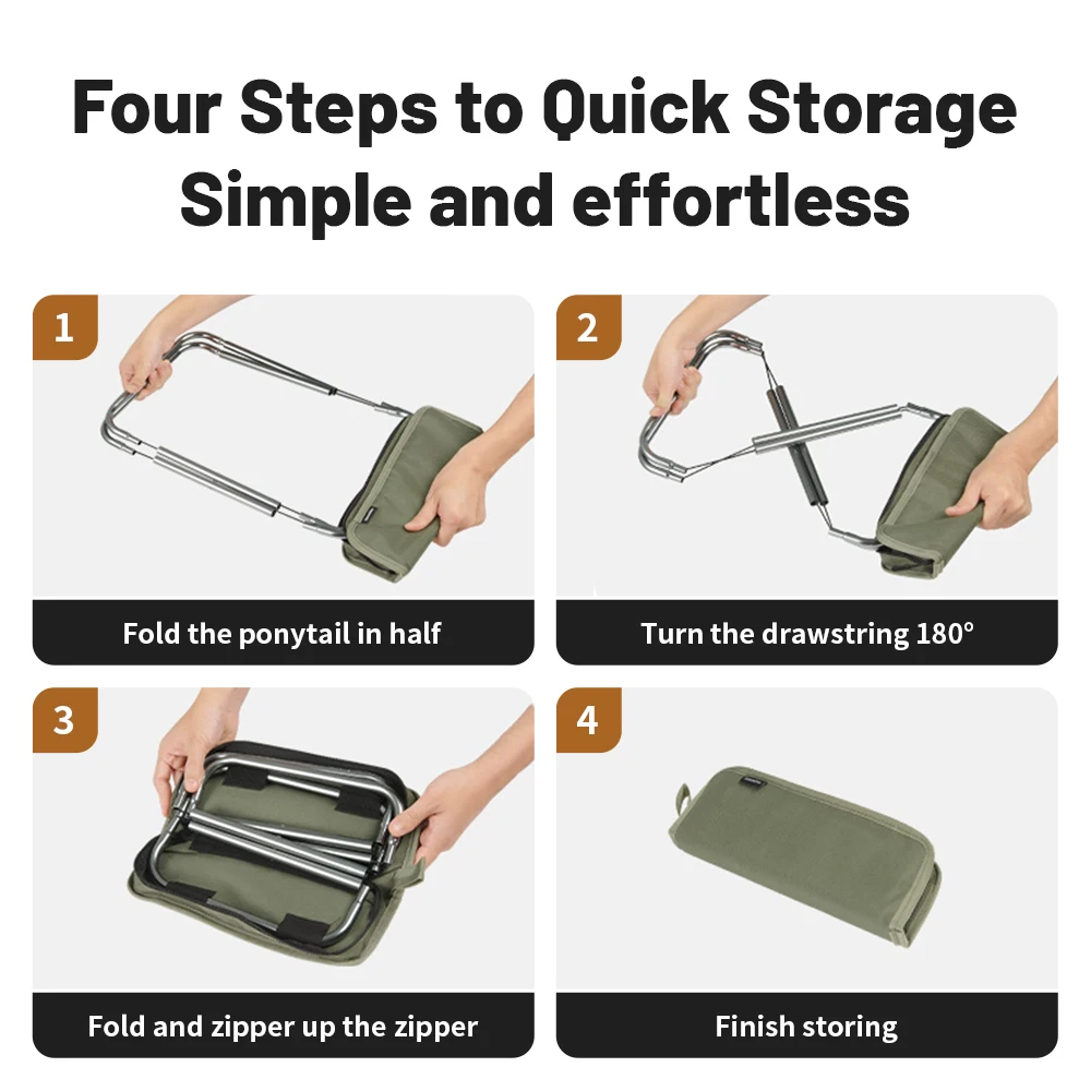 Naturehike Ultra Light Aluminum Folding Stool Outdoor Recreational Camping  Picnic Fishing Easy Folding Stool