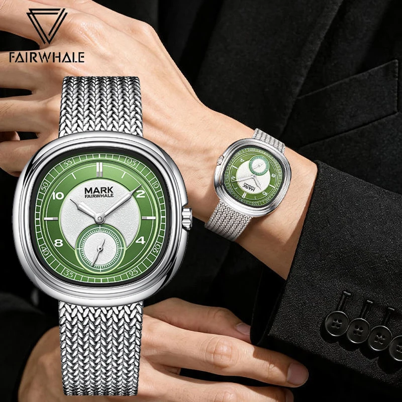 2026 New Original Watches Men Fashion Brand Mark Fairwhale Luxury Milan Steel Strip Waterproof Wristwatch Man Gift Reloj Hombre
