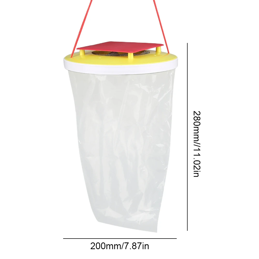 Fly Trap Hanging Insect Fly Attract Catcher Bag Non Toxic Pest Control Bug Trap Bag for Parks/Canteens/Restaurants/Farms Outdoor