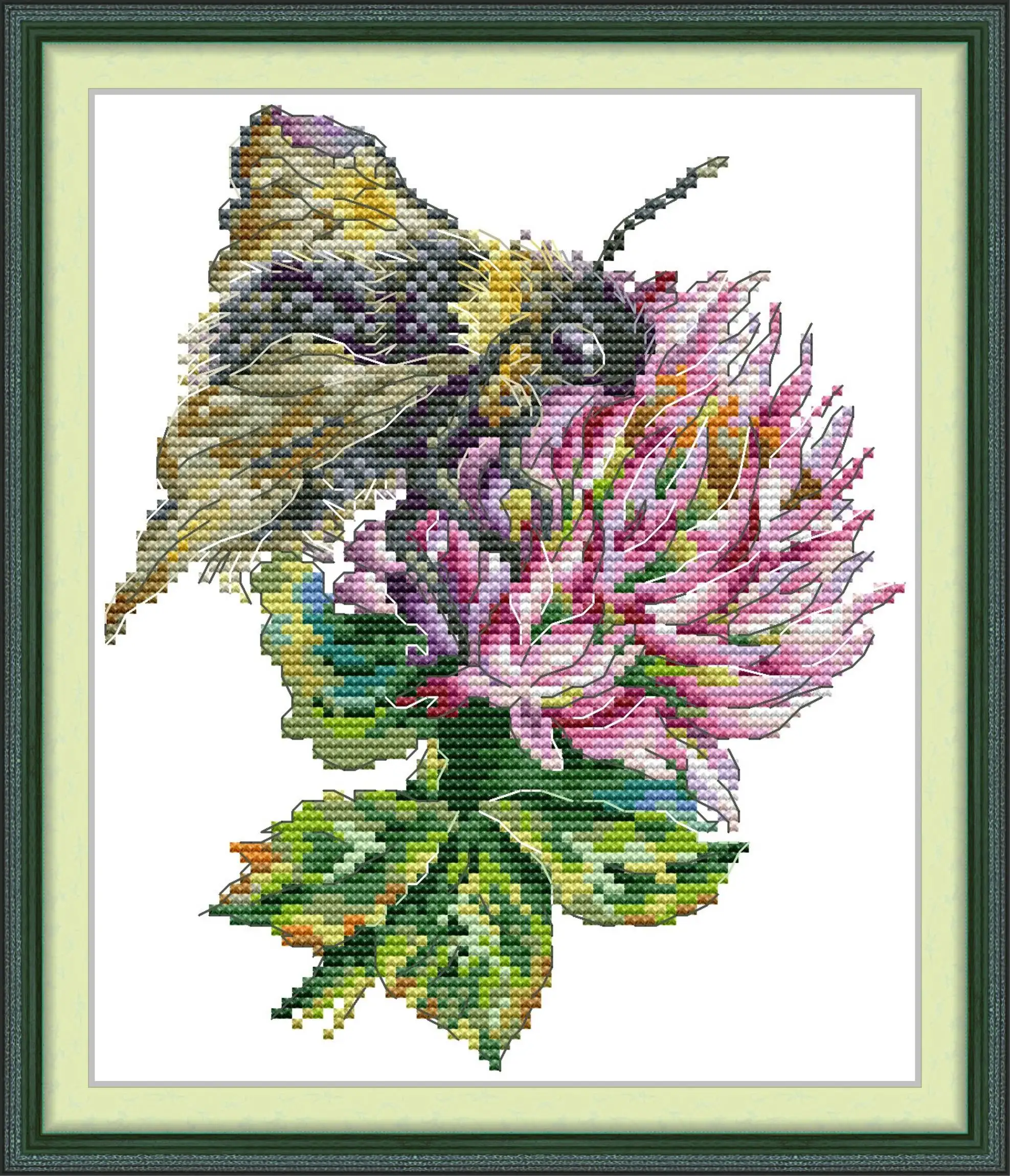 Joy Sunday Cross Stitch Kit Clover & Bee Vintage Pattern 11/14/16CT Printed Canvas DIY Embroidery Set Home Decor Gift