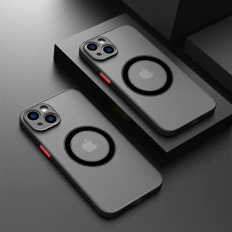 Luxury Matte Armor Magnetic For Magsafe Wireless Charge Case