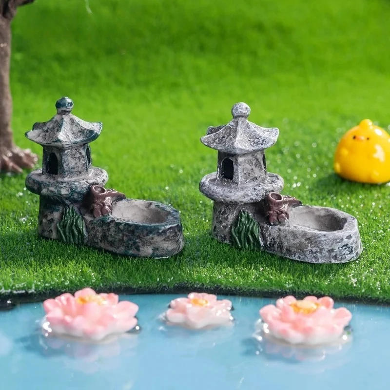 

Miniature Landscape Mini Pool Model DIY Miniatures Fairy Garden Decor Micros Ponds Resin Craft Ornament Potted Bonsai Decor 피규어
