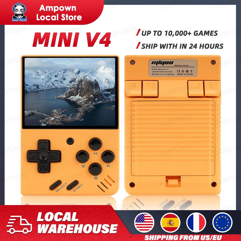 MIYOO MINI V4 Console di gioco portatile Sistema Linux 2.8 ''Schermo IPS Portatile Mini V2 V3 Retro Video Simulator Player Regalo per bambini