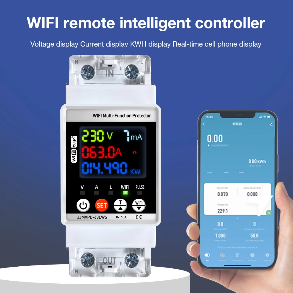 Medidor de potencia WiFi con pantalla a color y protección - imagen 5