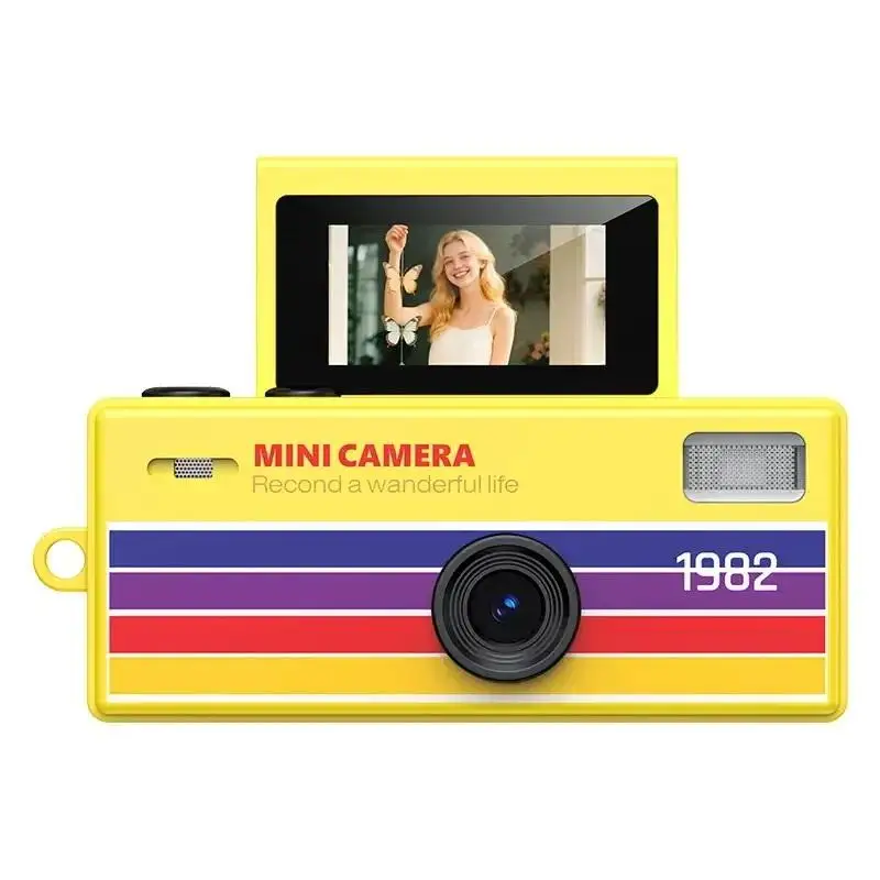 Magecam Digital Camera 180° Flip Screen Selfile Keychain Camera Retro Support Memory Card HD Very Small Camcorder Video Recorder