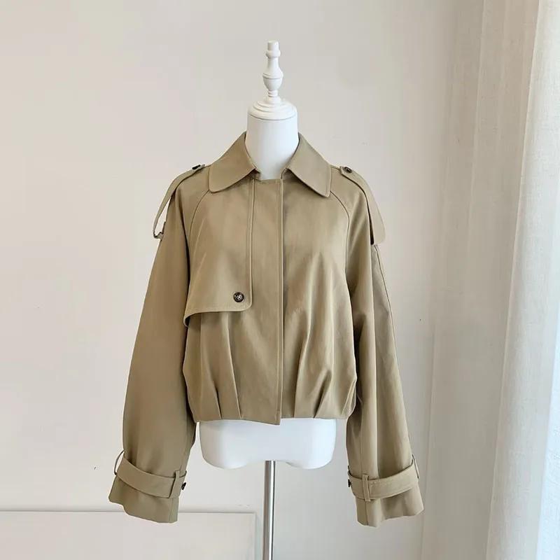 2026 new model, women's pleated short coat, fashionable and casual versatile jacket top, high-quality business coat, Y2K style