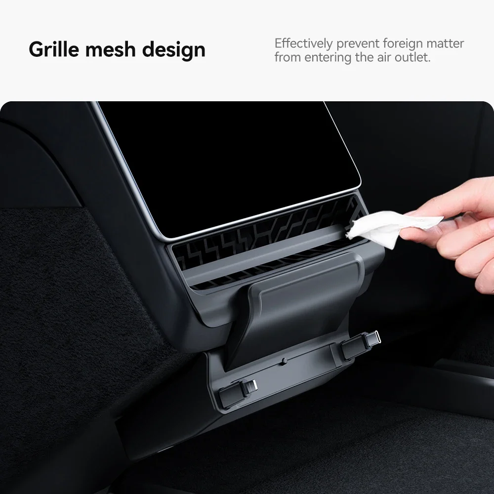For Tesla Model 3 Y Highland Juniper 2026 Rear Air Vent 27W Quick Charger USB Shunt HUB Intelligent Docking Station Accessories
