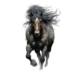 Pretty Running Horse Sticker, Water-proof Wall Decal, Used for Wall, Bathroom, Cabinet, Door,Toilet Lid, Car, Laptop QT16