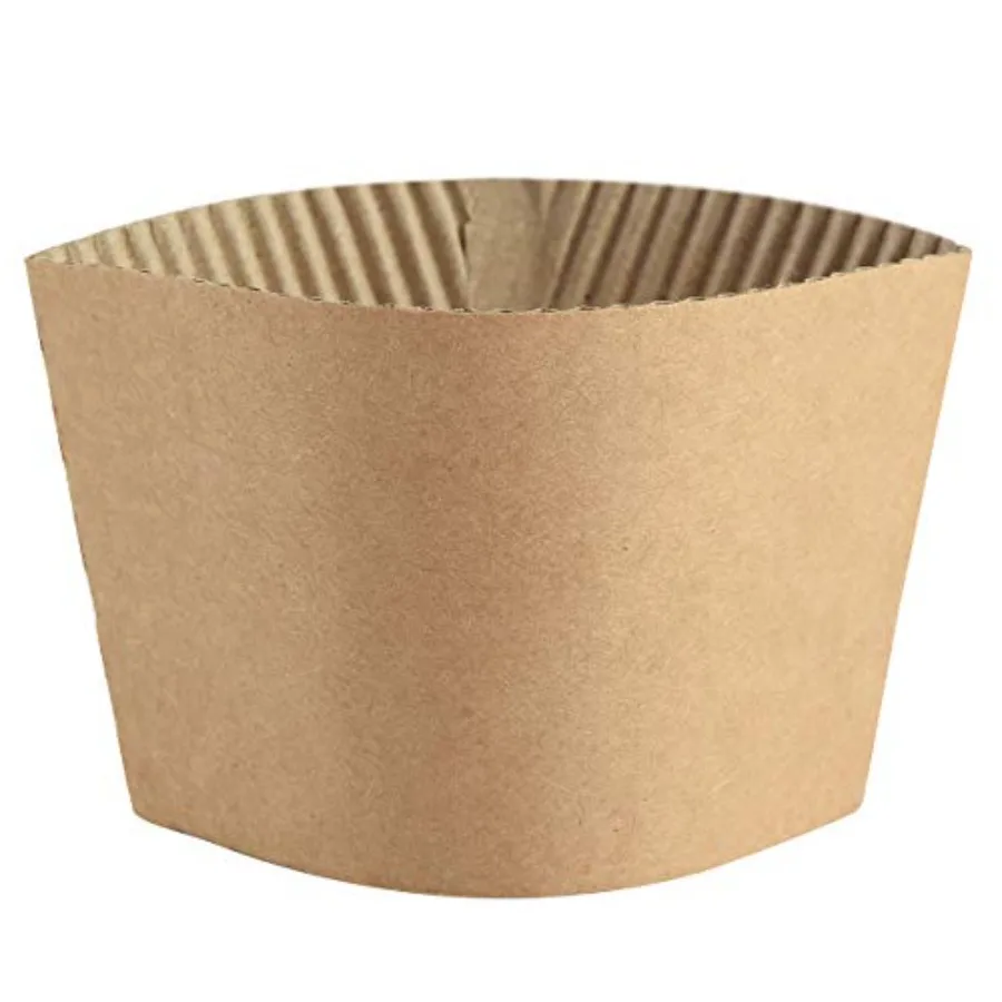 

Coffee Sleeves - 500 count Disposable Corrugated Hot Cup Sleeves Jackets Holder - Kraft Paper Sleeves Protective Heat Insulatio