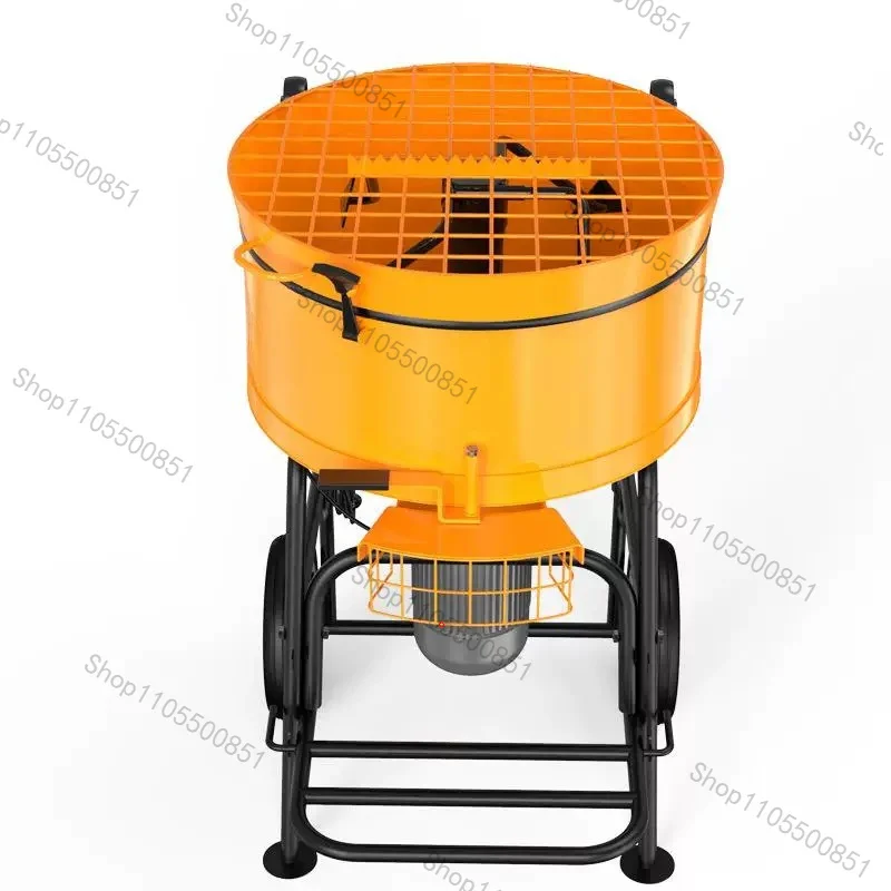 Portable small vertical flat mouth forced cement mortar mixer