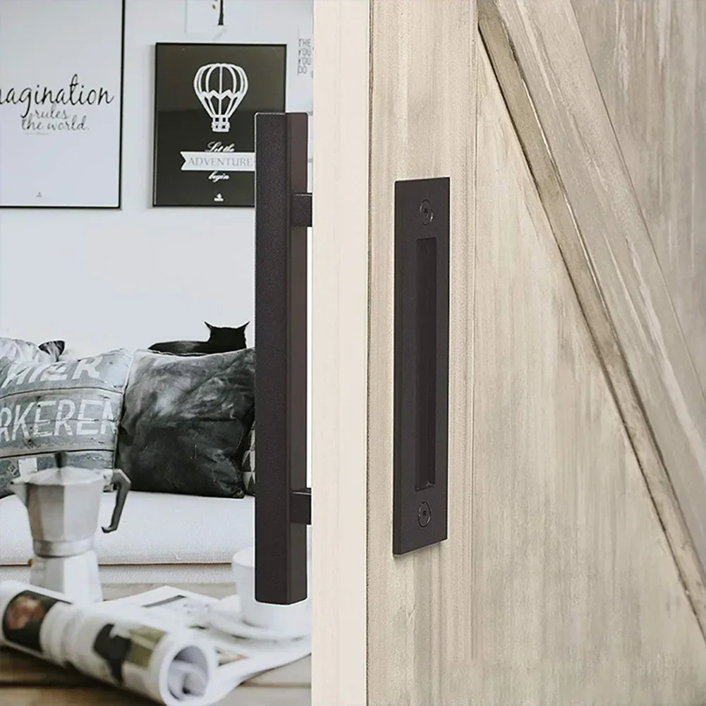Manija de puerta corrediza de Granero, herrajes de muebles de madera empotrados al ras para armario, puertas interiores, puerta, ventana, tirador N