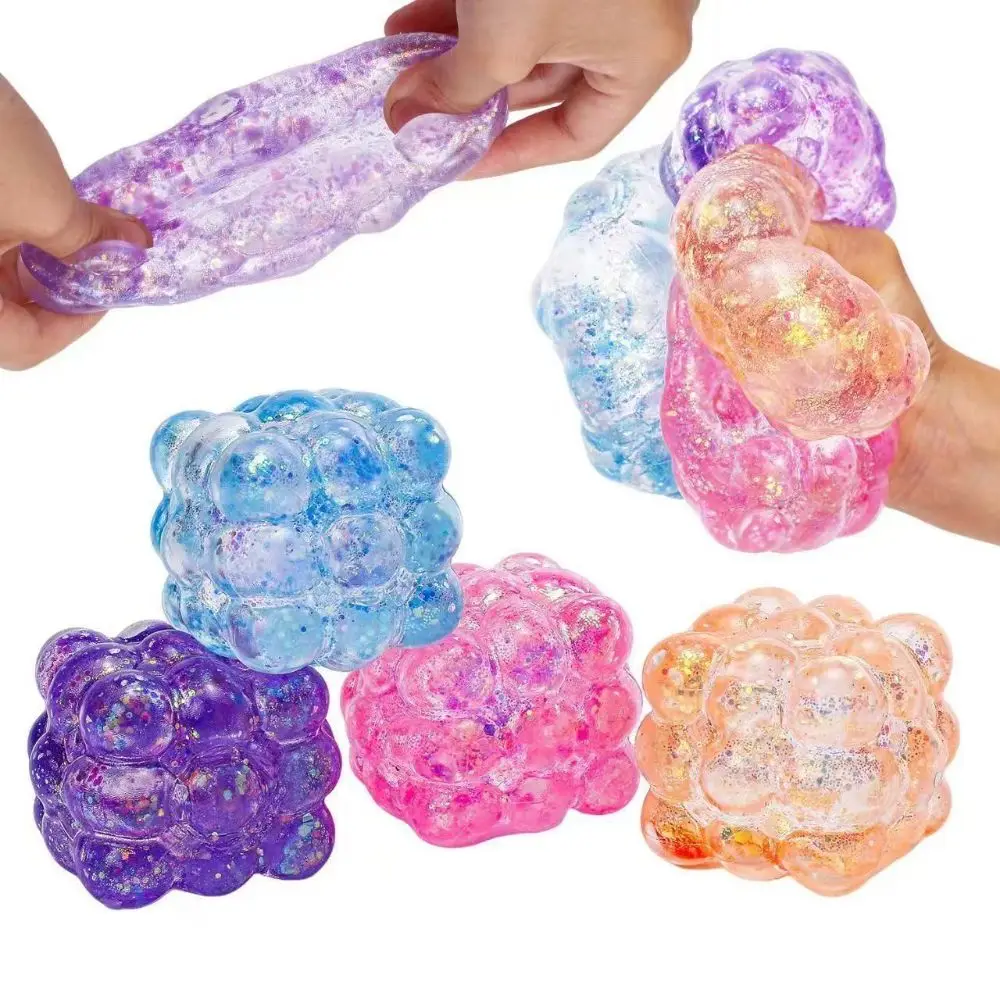 Clear Cube Squeeze Ball Slow Rebound Transparent Cube Squishy Toy Maltose Texture Handmade Sensory Cube Office Break