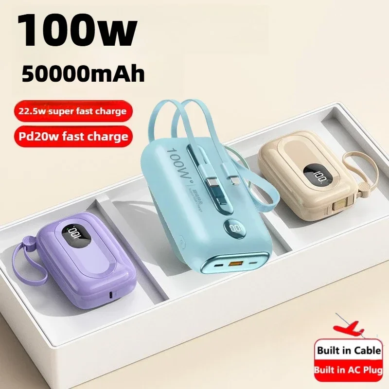 Carregador portátil 100w carregamento rápido power bank usb c 20000mah grande capacidade para iphone xiaomi huawei samsung bateria externa